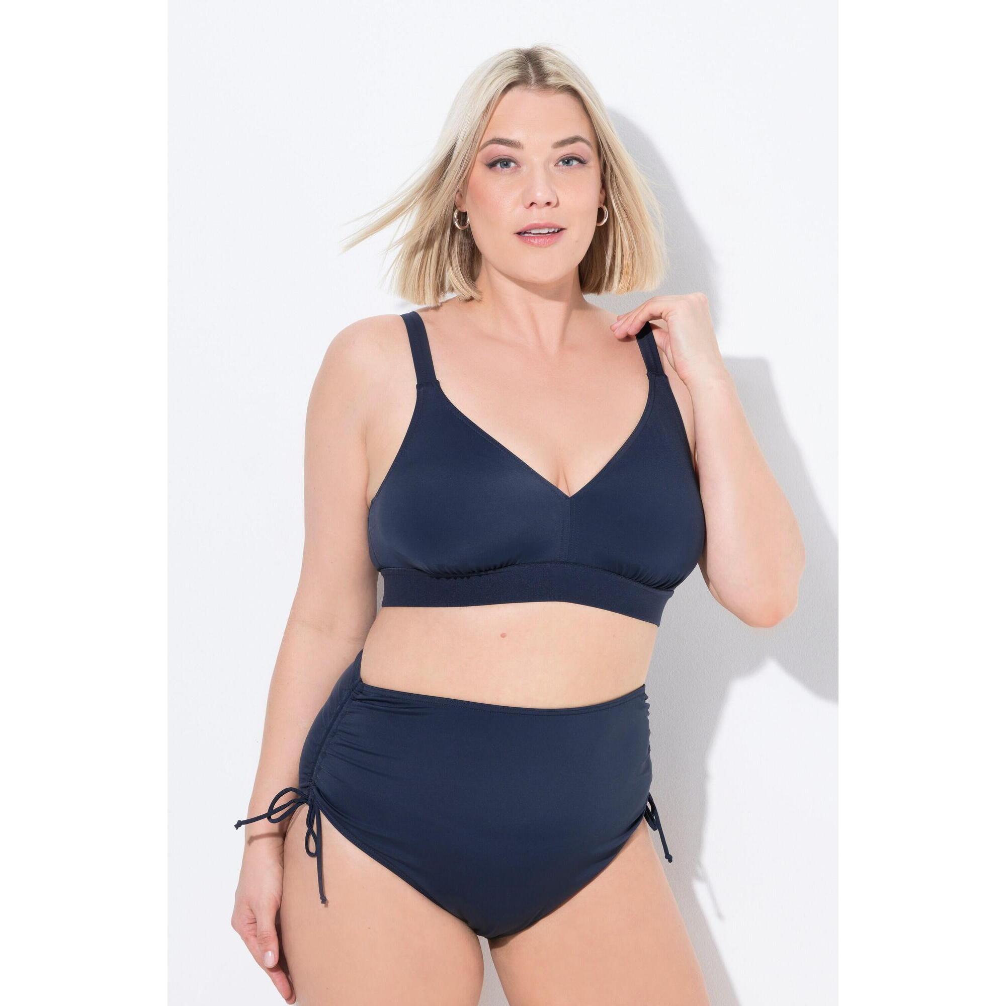 Ulla Popken - Femme Bas De Bikini. Doublé Sur Le Devant. Cordons À Froncer - Soutien-gorge - Bleu - 52 - Decathlon