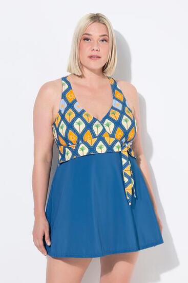 Femme Robe de bain à bonnets souples. Bretelles effet tour de