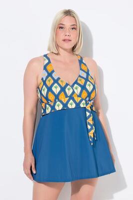 Damen Badekleid Schleife Softcups Neckholder-Optik