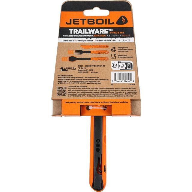 Zestaw sztućców Jetboil TrailWare, pomarańczowy 3/5
