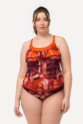 Dames tankini langer bovenstuk zachte cups verstelbare schouderbandjes
