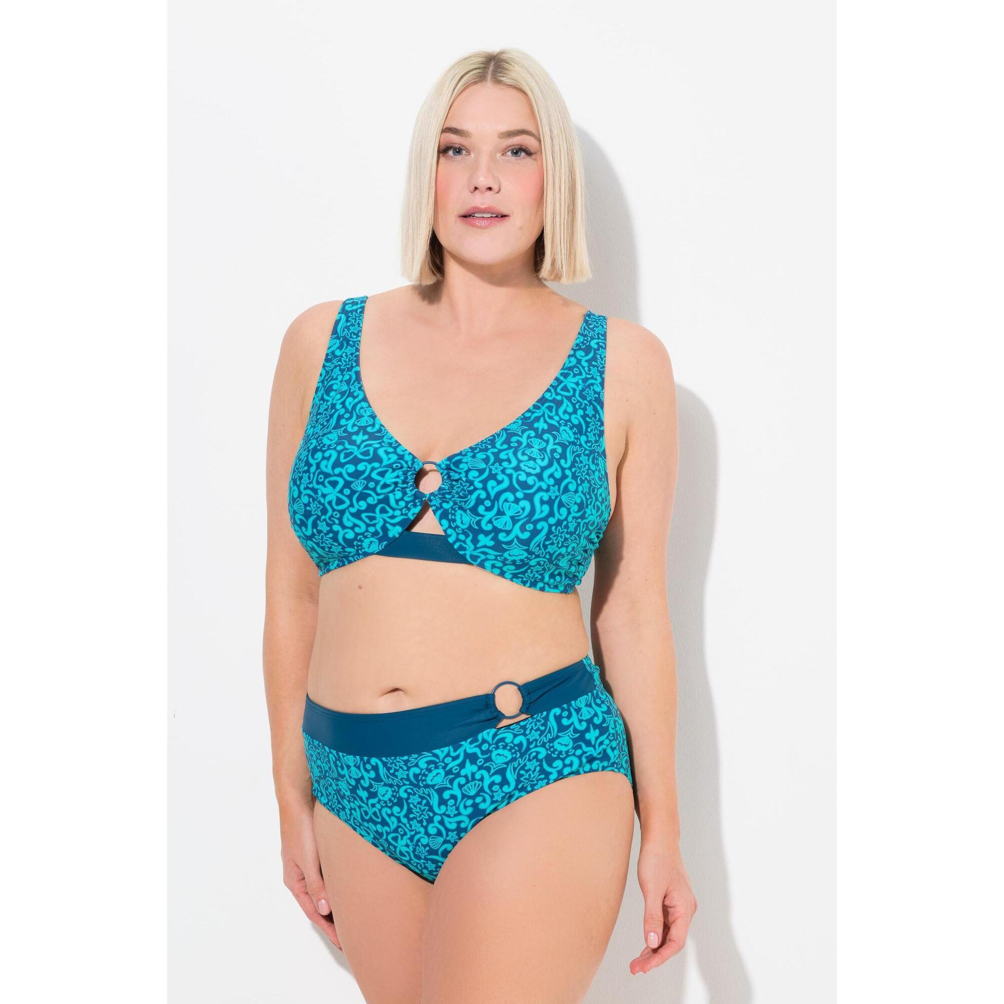 Damskie Bikini paisley miękkie miseczki regulowane ramiączka z recyklingu