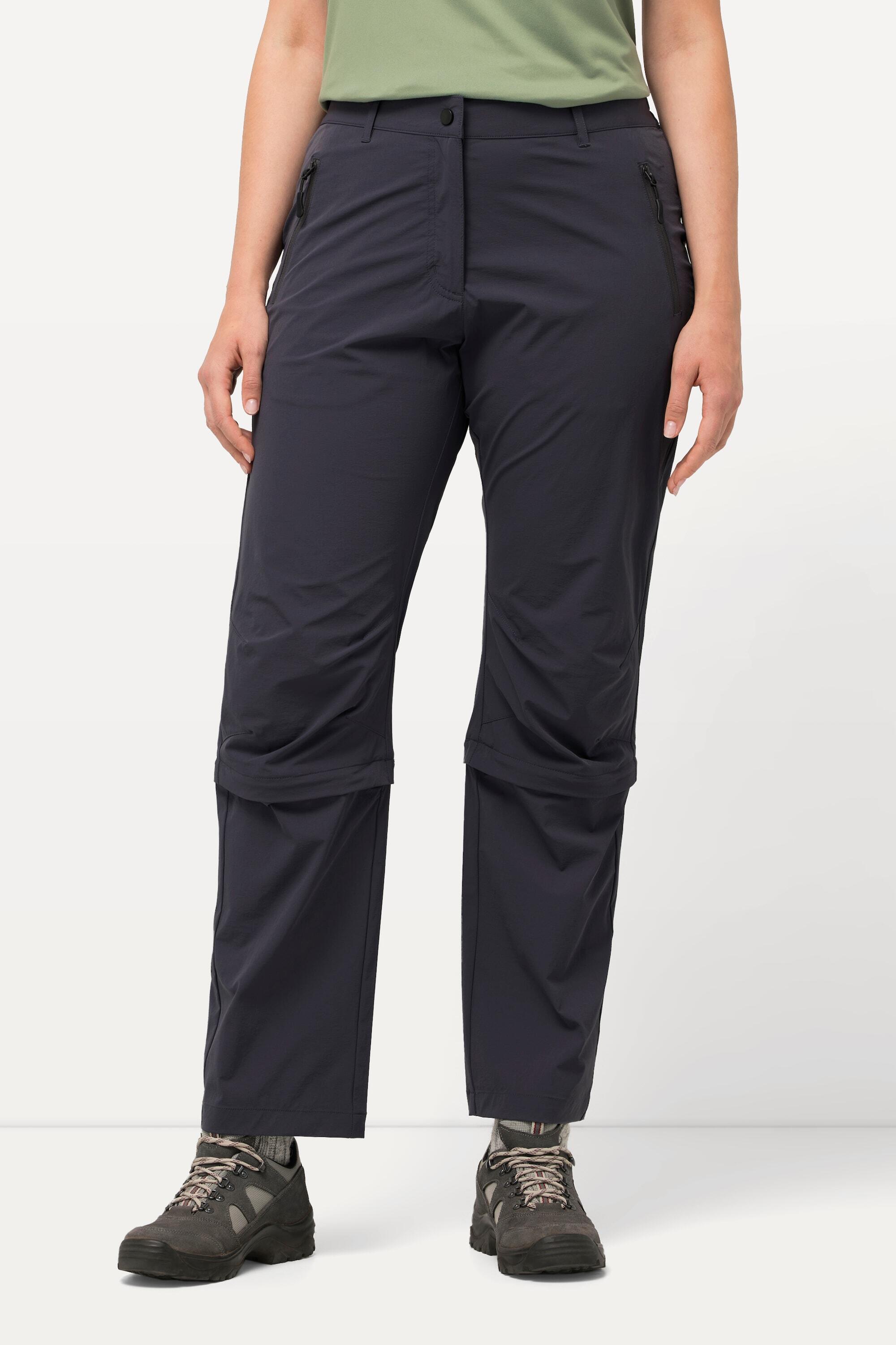 ULLA POPKEN Pantaloni donna zipp-off QuickDry grigi, convertibili in bermuda