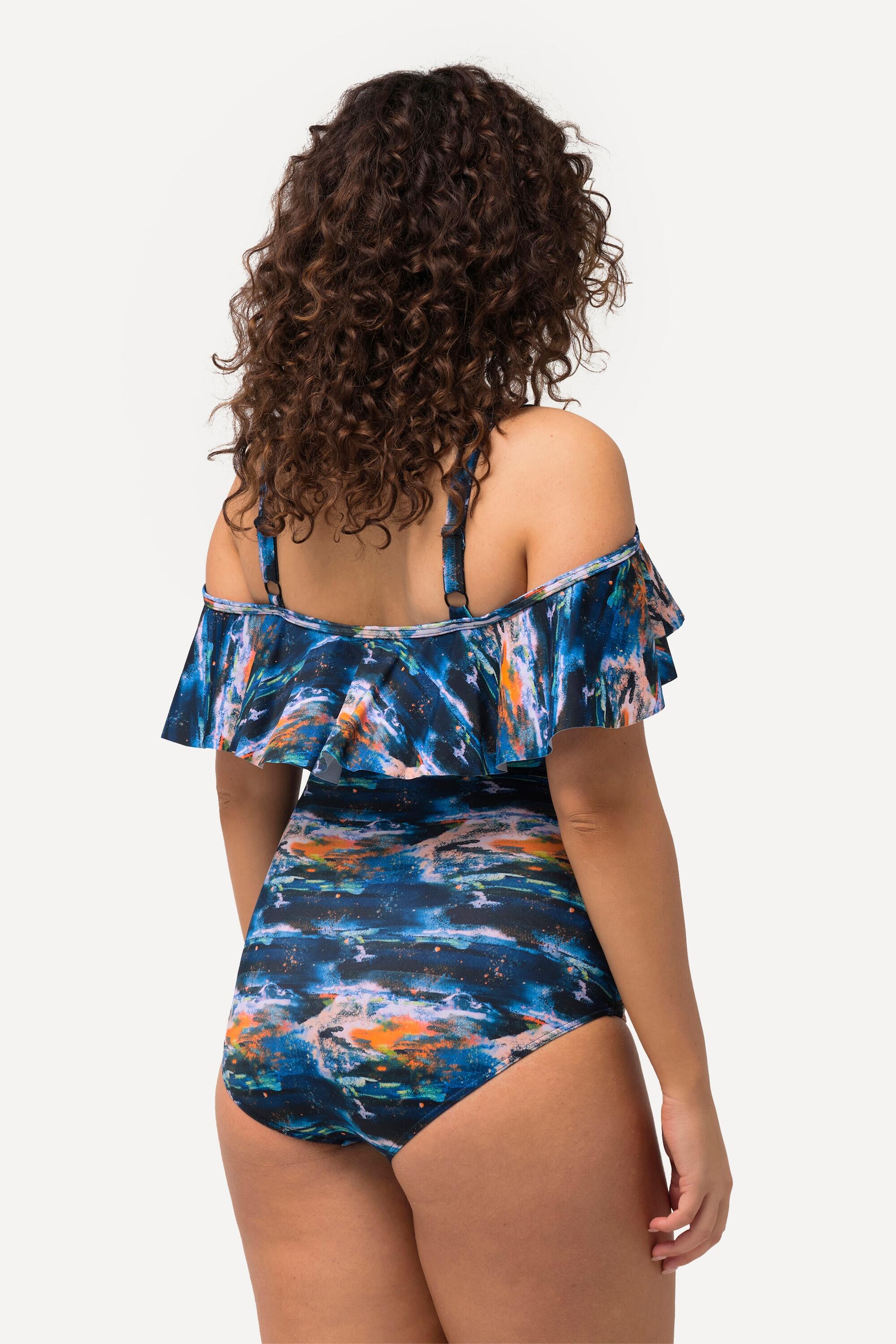 Femme Maillot de bain à bonnets souples et volants. Bretelles réglables 2/6