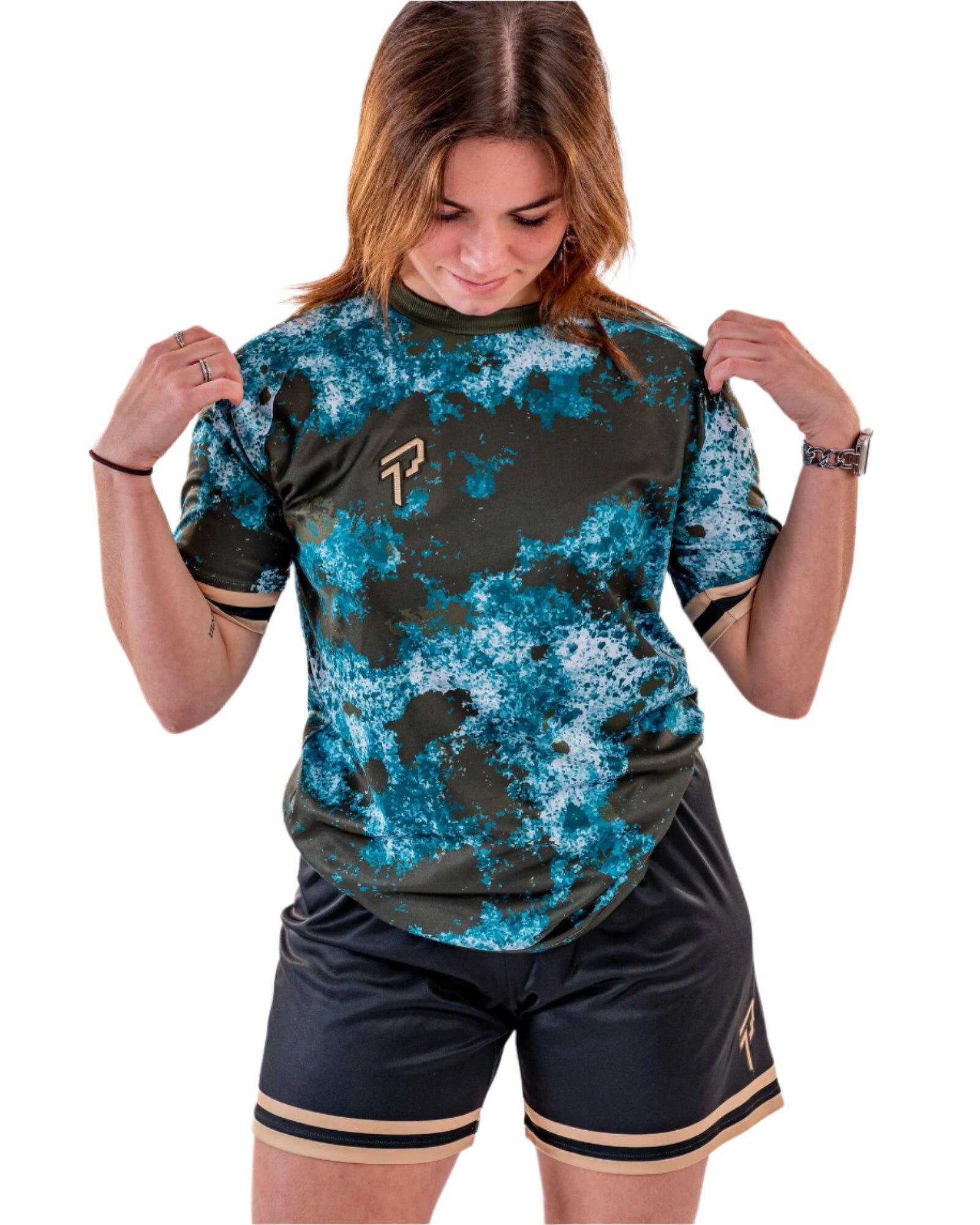 Performance Shirt - Camo Khaki - Voetbalshirt - Padelshirt - Tennisshirt 5/7