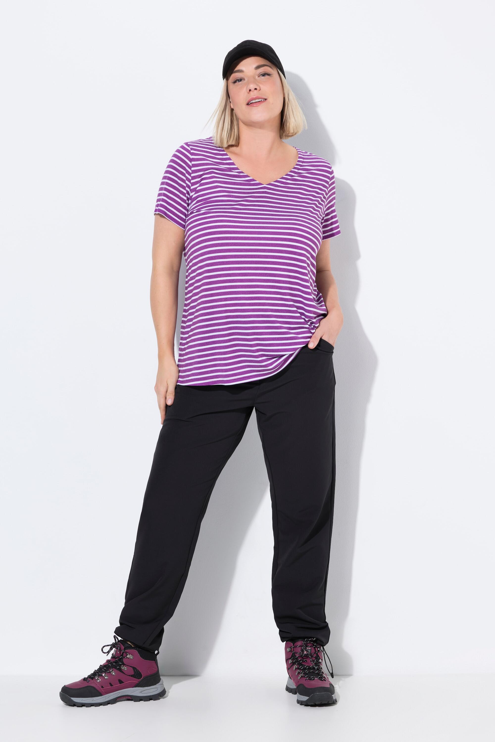 Femme Pantalon Softshell ultra-fin. Taille confortable. Bas de jambe ajustable 6/7