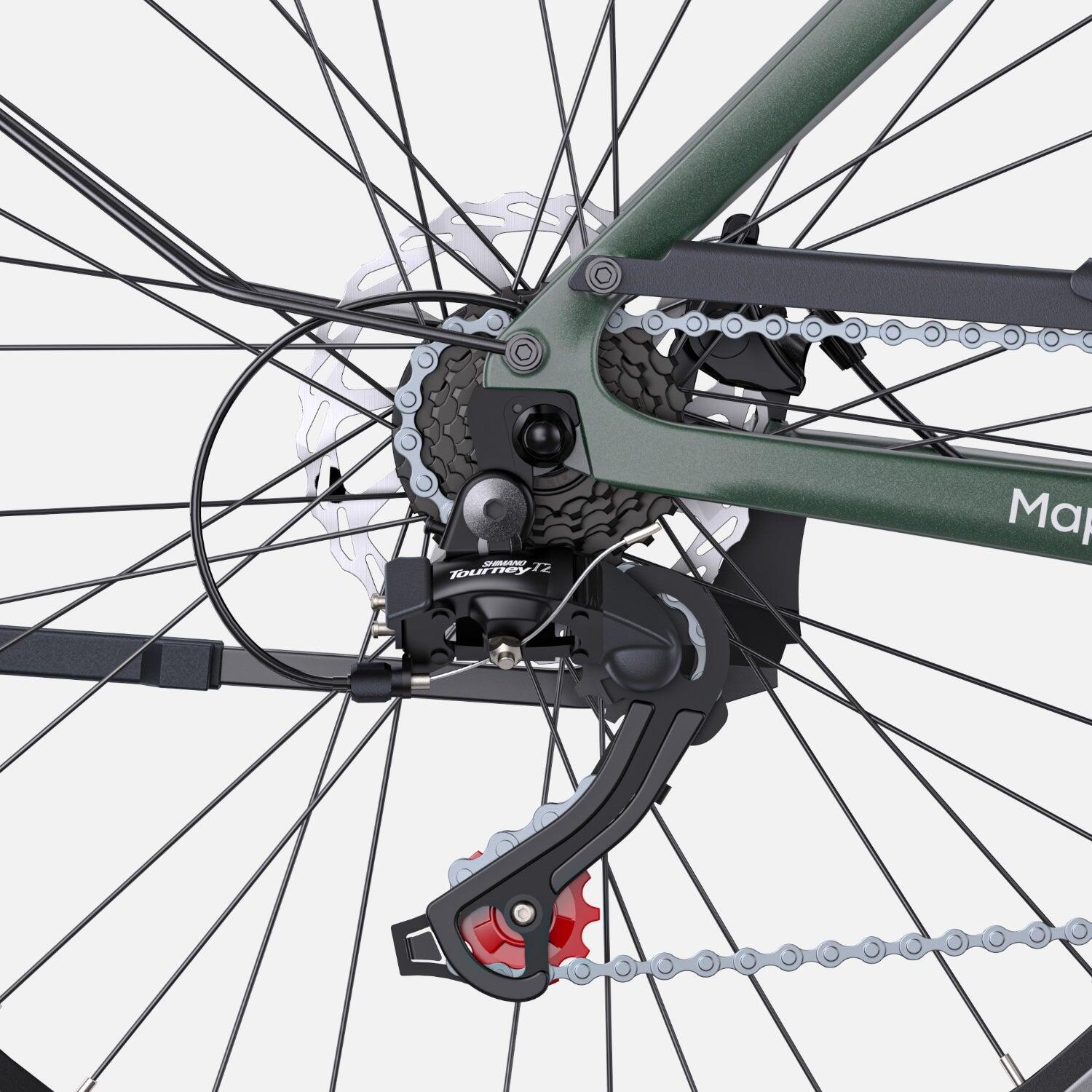 Bicicleta eléctrica ENGWE N1 AIR - 250W 36V10Ah Frenos de disco 27.5 in - Verde 4/5