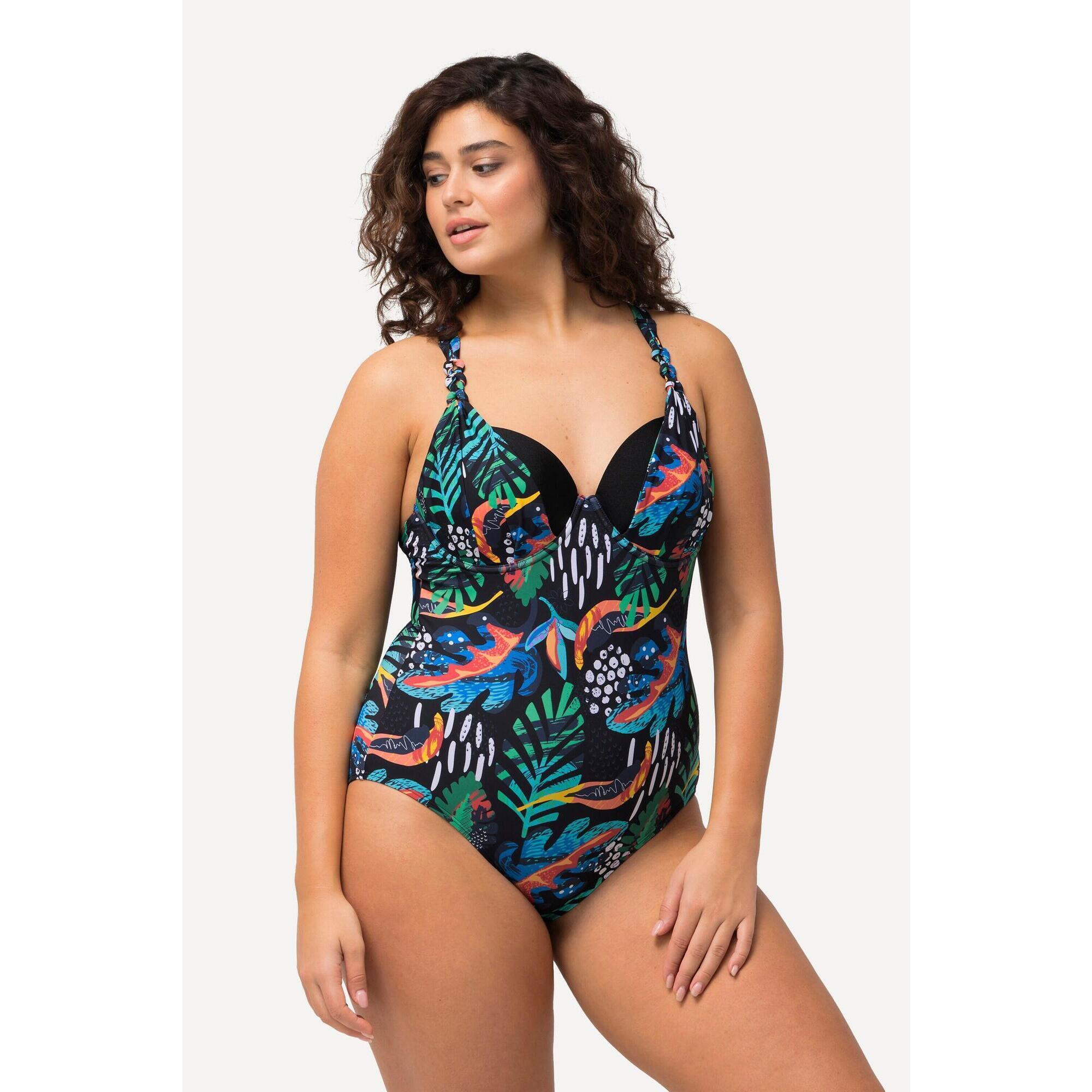 Ulla Popken - Femme Maillot De Bain À Paillettes - Maillot De Bain 1 Pièce - Noir - 44 L - Decathlon