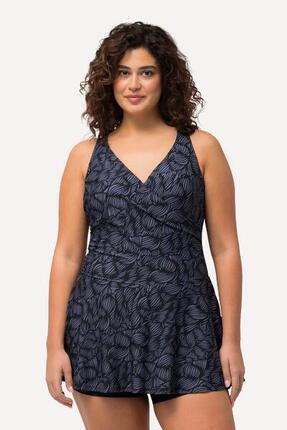 Femme Robe de bain à bonnets souples. Décolleté rond. Matière recyclée