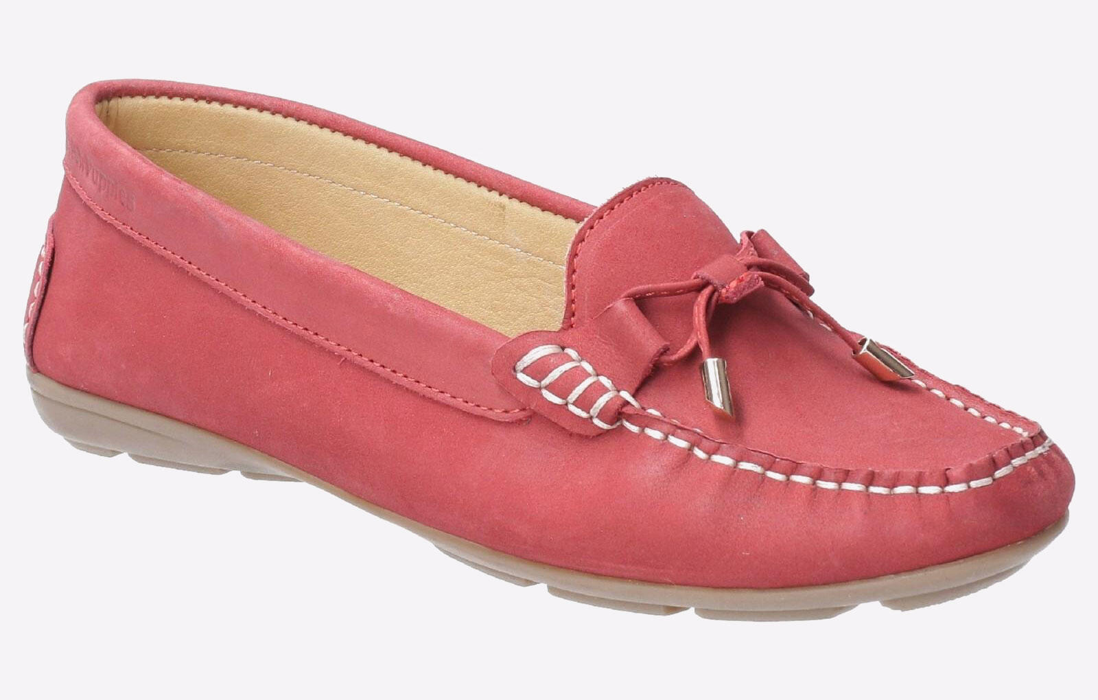 Hush Puppies Maggie Slip On Memory Foam Leather Womens Shoes 2/4