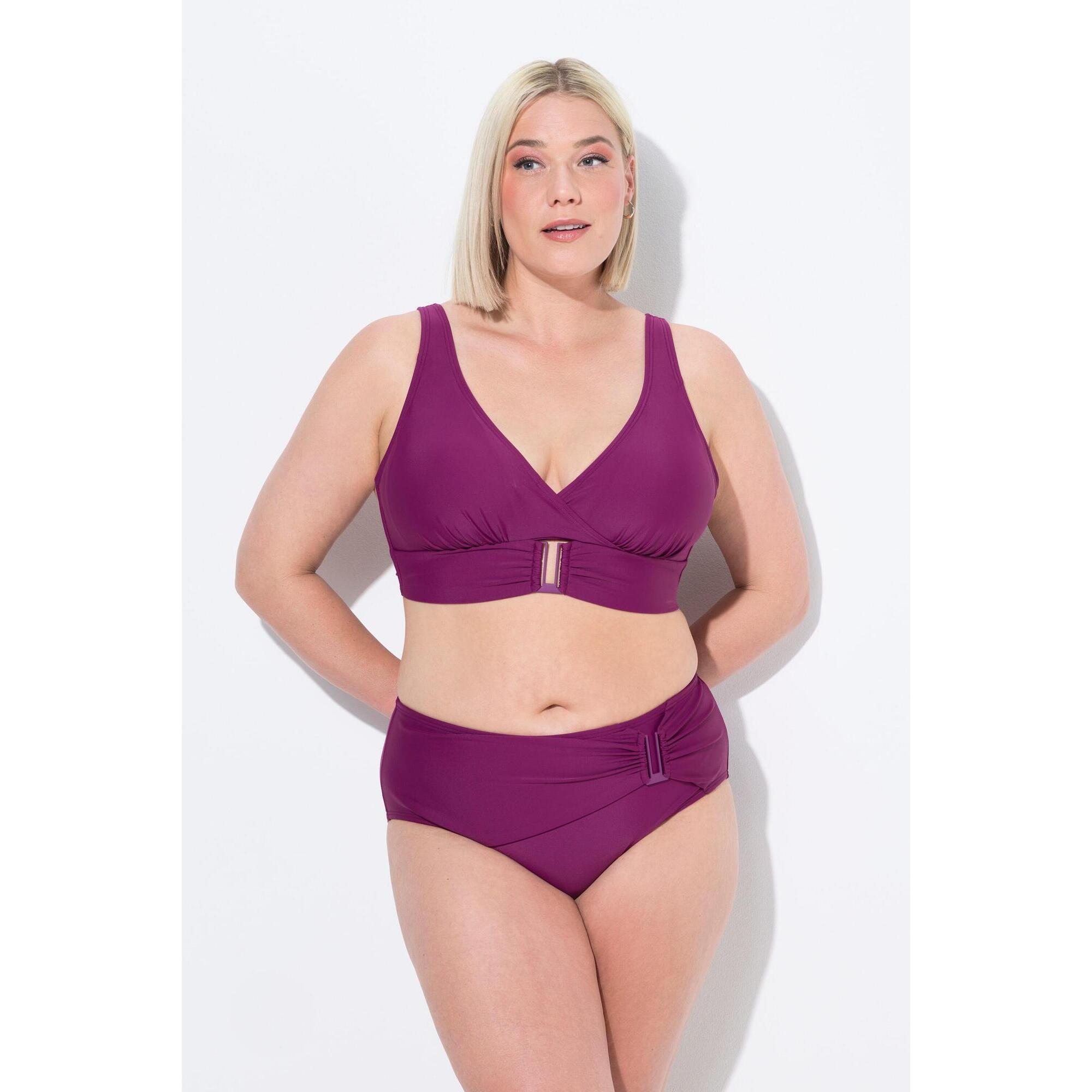 Damskie Bikini ozdobne klamry miękkie miseczki materiał pochodzący z recyklingu