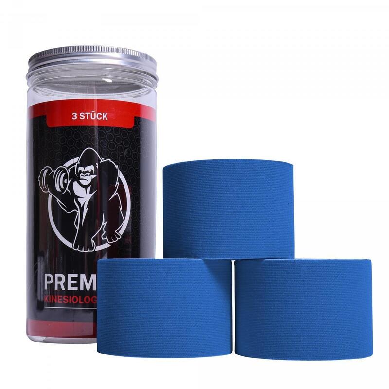 Gorilla Sports Kinesiologie tape - 5 cm breed - 3 rollen - marineblauw