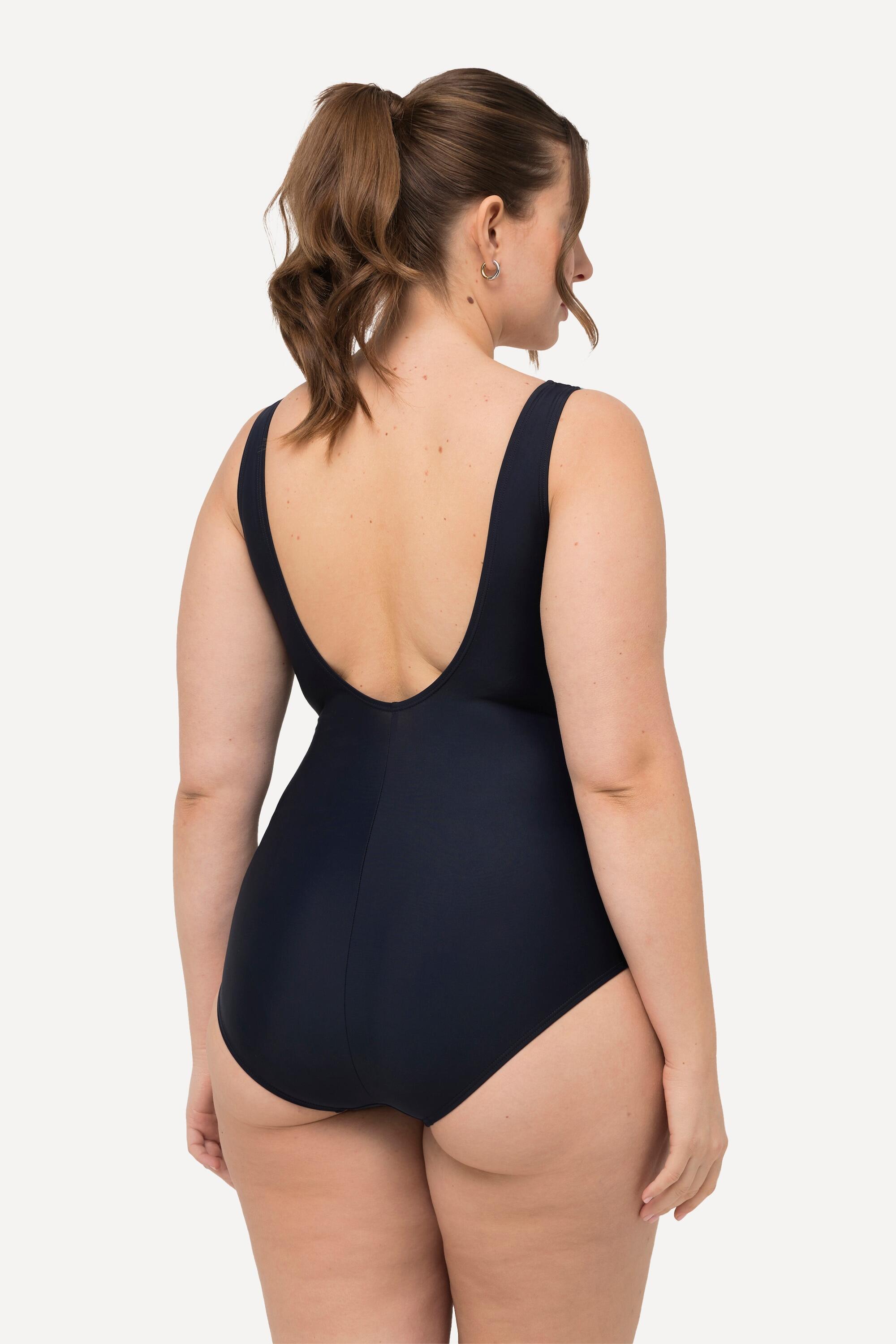 Damen Badeanzug Farbverlauf Softcups Drapierung recycelt 2/6