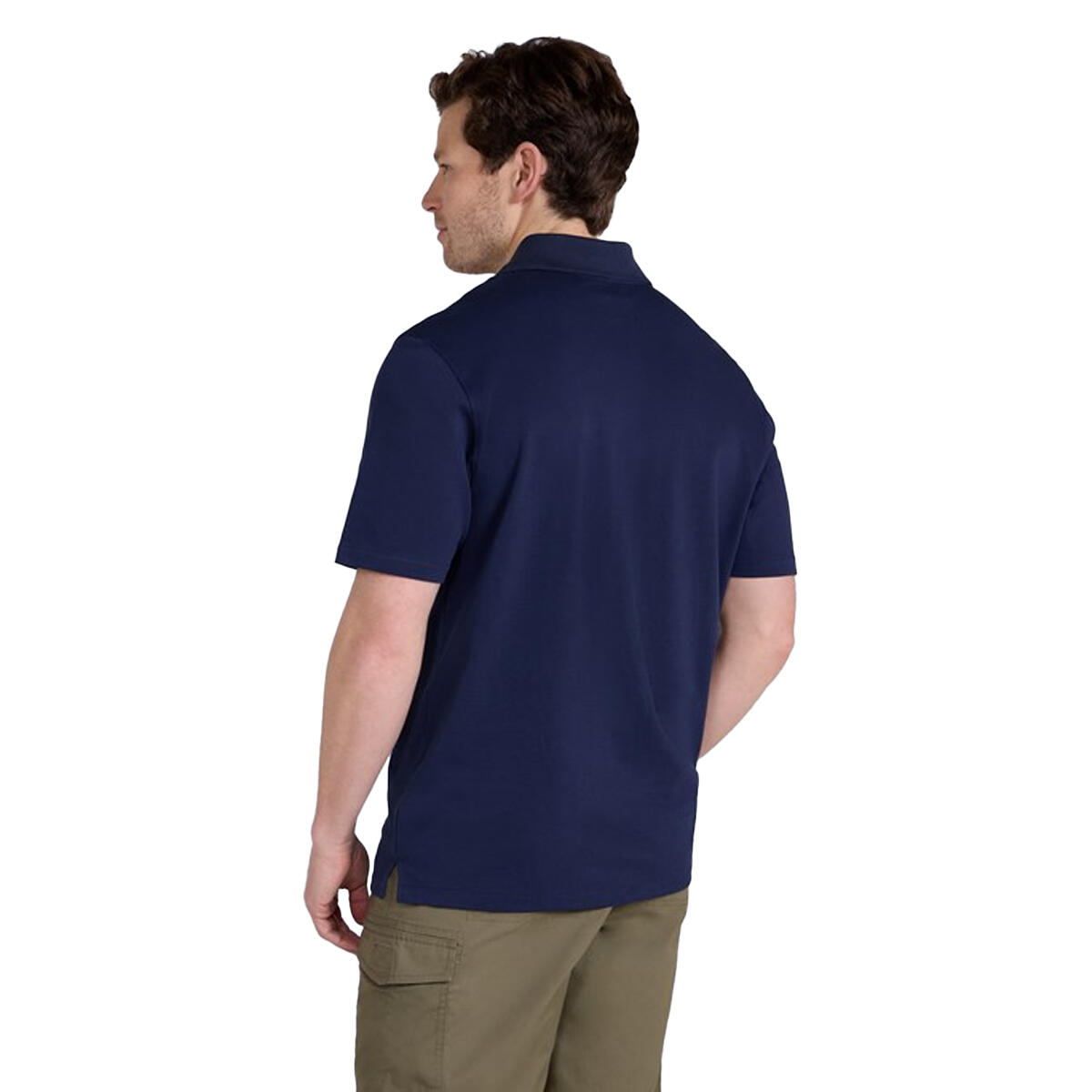 Mens Icon Pique Polo Shirt (Navy) 2/3