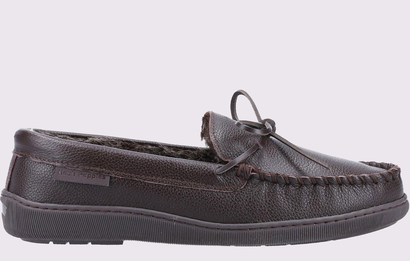 Hush Puppies Ace Leather Memory Foam Mens Slippers 1/5
