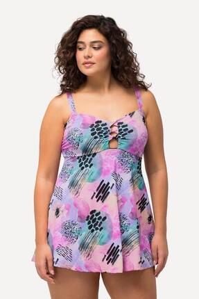 Damen Badekleid Keyhole Softcups Träger verstellbar