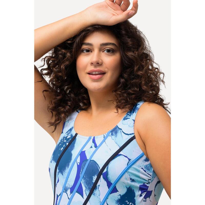 Femme Maillot de bain fleurs décolleté rond sans bonnets souples