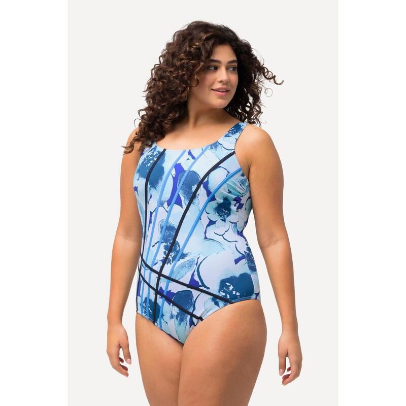 Femme Maillot de bain fleurs décolleté rond sans bonnets souples