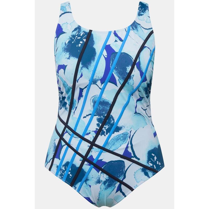Femme Maillot de bain fleurs décolleté rond sans bonnets souples