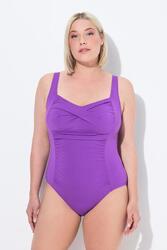 Femme Maillot de bain à bonnets souples. Buste drapé. Bretelles