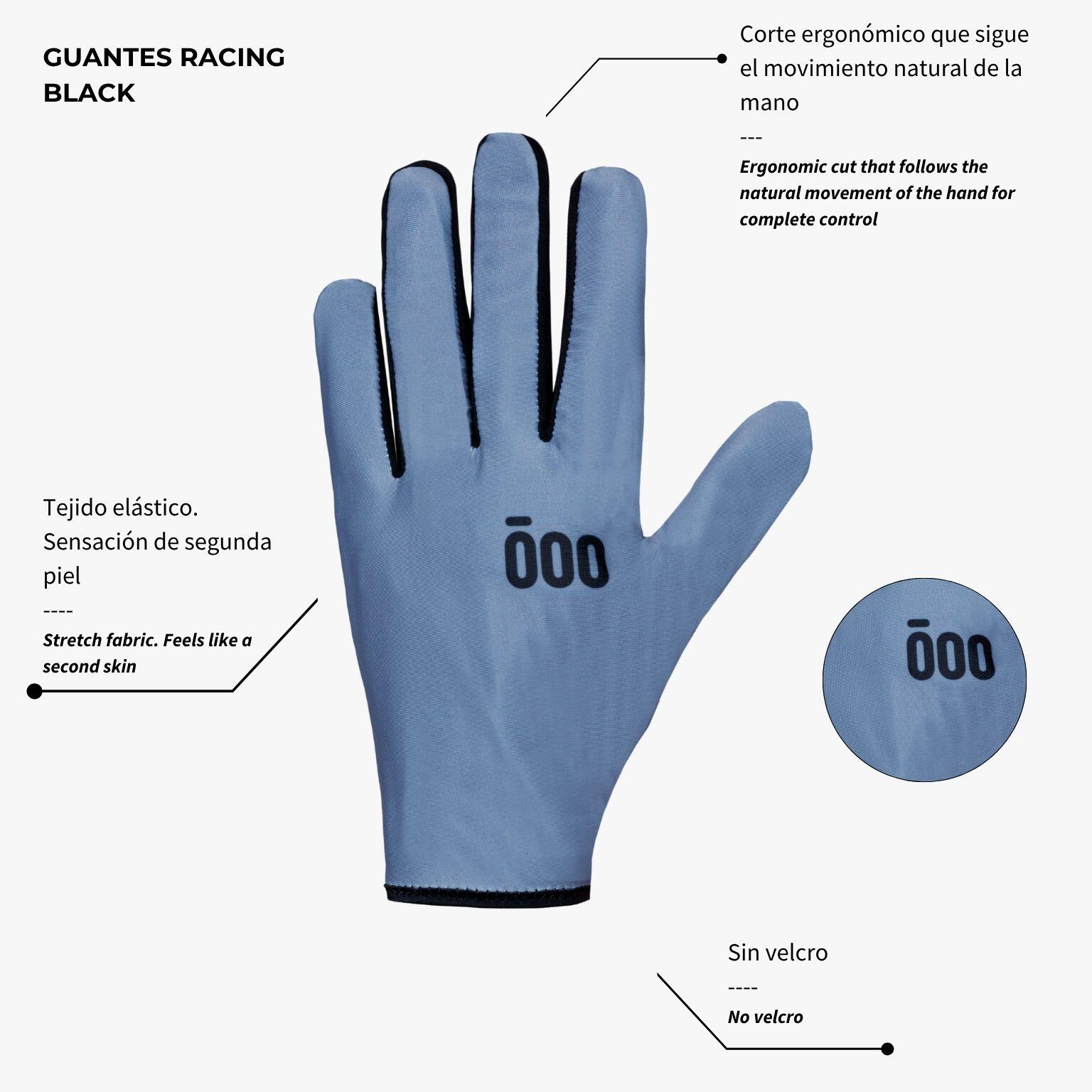 Lichte zomerse MTB Gravel fietshandschoenen Grijs Mooquer Racing 3/4