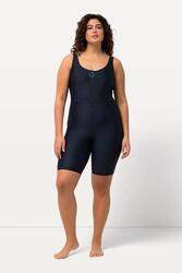 Femme Combinaison de bain short long. Fermeture zippée. Sans bonnets souples