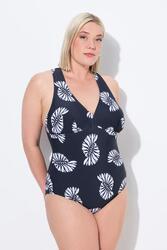 Femme Maillot de bain à bonnets souples. Empiècement en macramé.