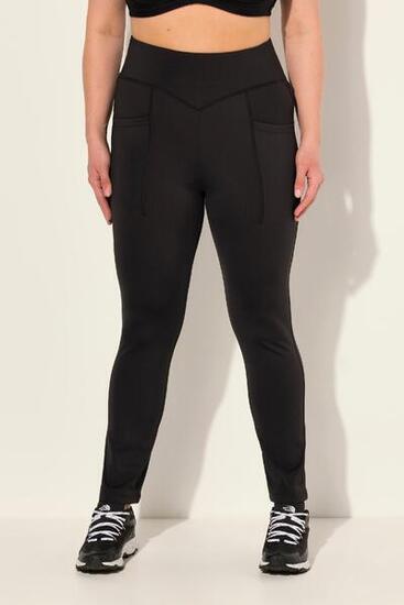 Damen Straight Leg-Sportleggings schnelltrocknend recycelt Taschen