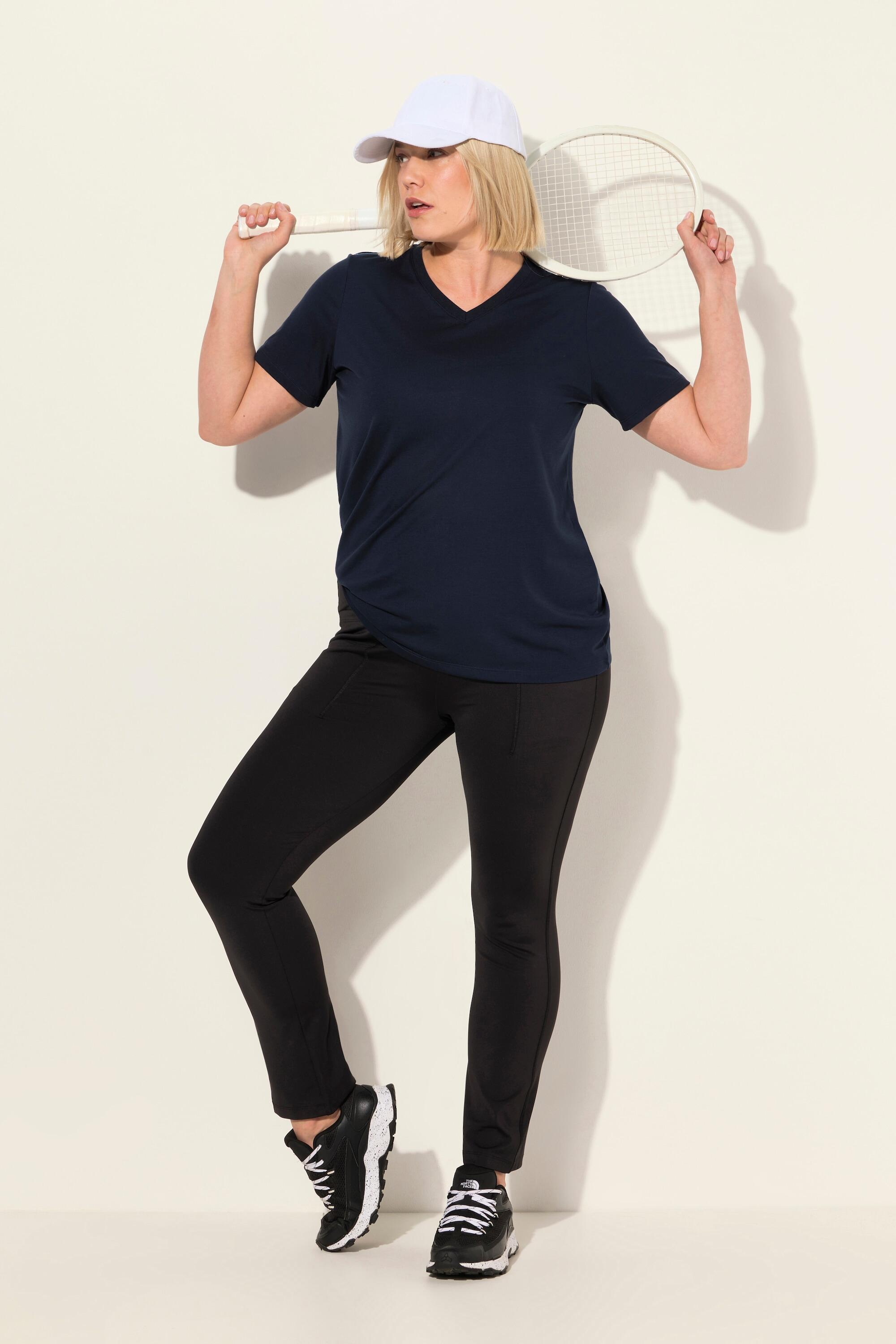 Dames Sportlegging met rechte pijp sneldrogend gerecycled zakken 4/5