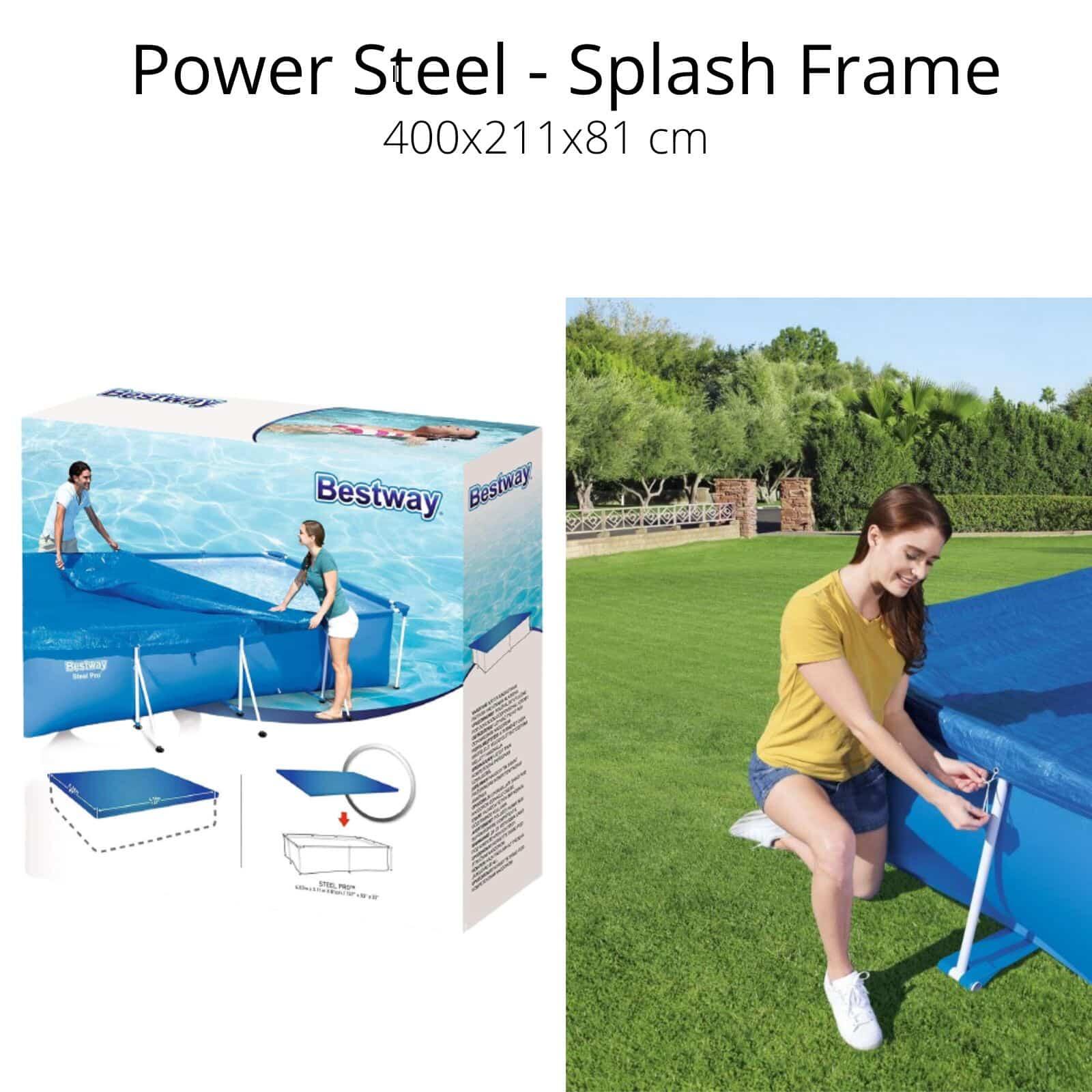 Cobertor Invierno para Piscina Desmontable Bestway 400x211 cm Rectangular 3/6