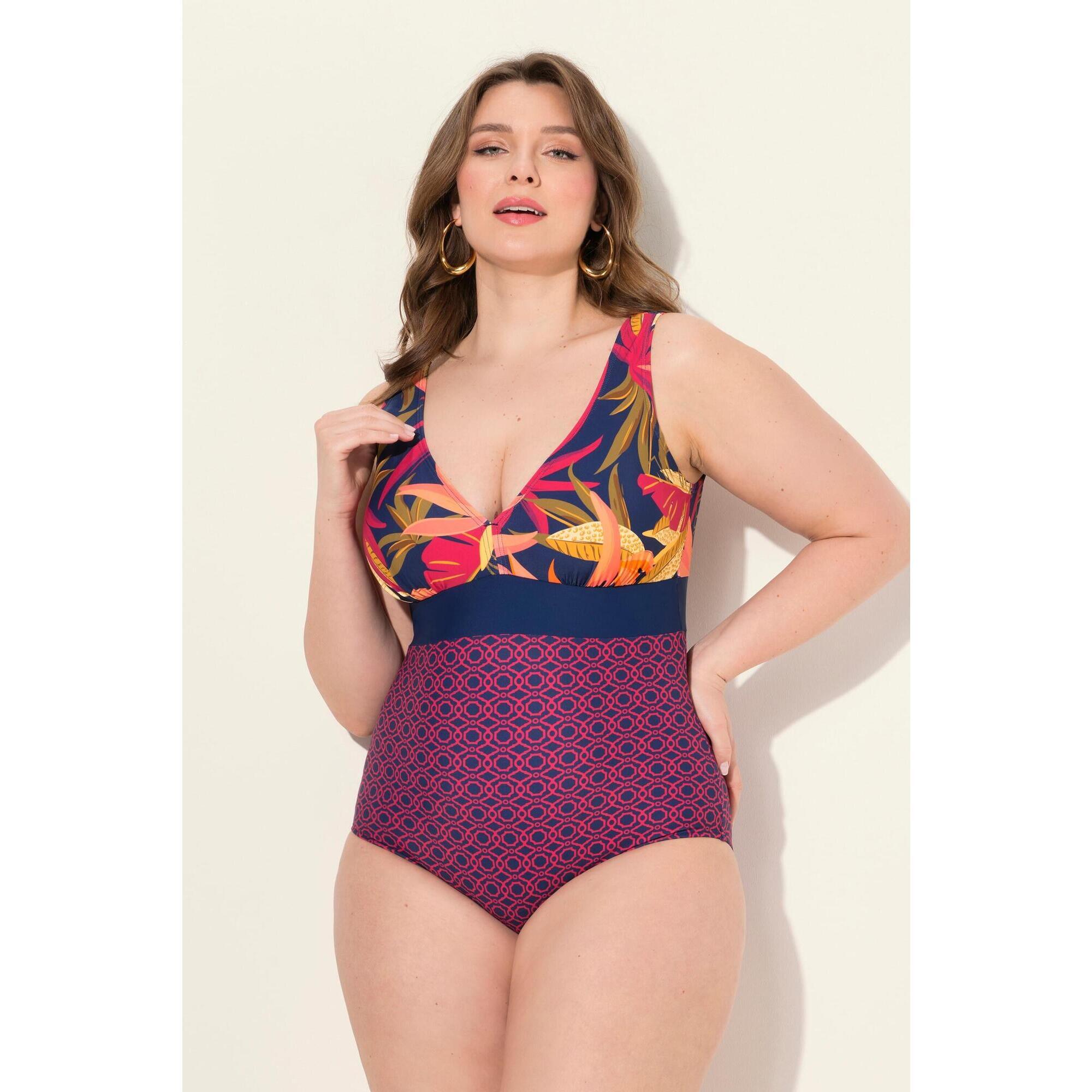 Ulla Popken - Femme Maillot De Bain - Maillot De Bain 1 Pièce - Bleu - 54 - Decathlon