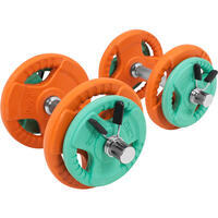 KIT HALTÈRES COURT 20KG REVETEMENT CAOUTCHOUC |MUSCULATION| 30MM/31MM