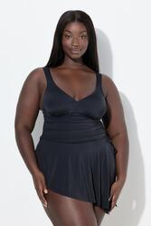 Femme Robe de bain avec drapé bonnets souples et maillot de bain intégré