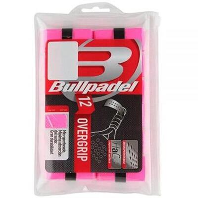 12 Bullpadel Pack Bg-1601 Overgrips In Neonpink.