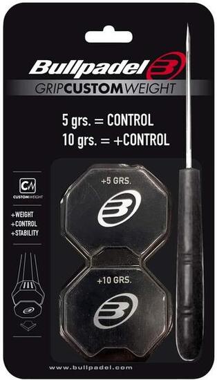 Grip Custom Gewicht Racket Gewichten Zwart Bullpadel