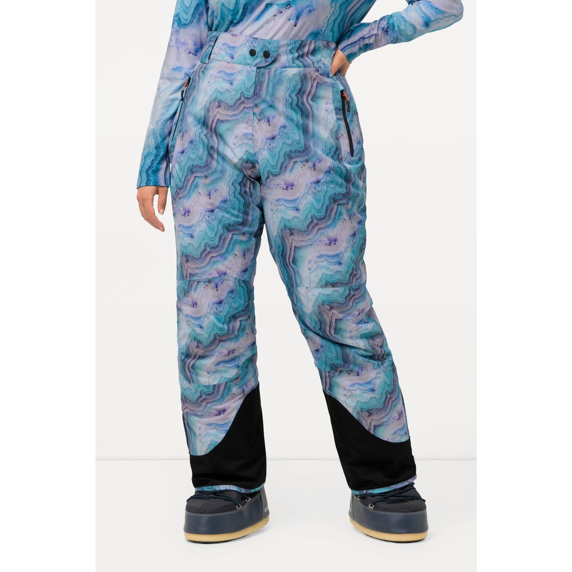 Ulla Popken - Femme Pantalon Technique De Ski Matière Imperméable - Pantalons - Bleu - Decathlon