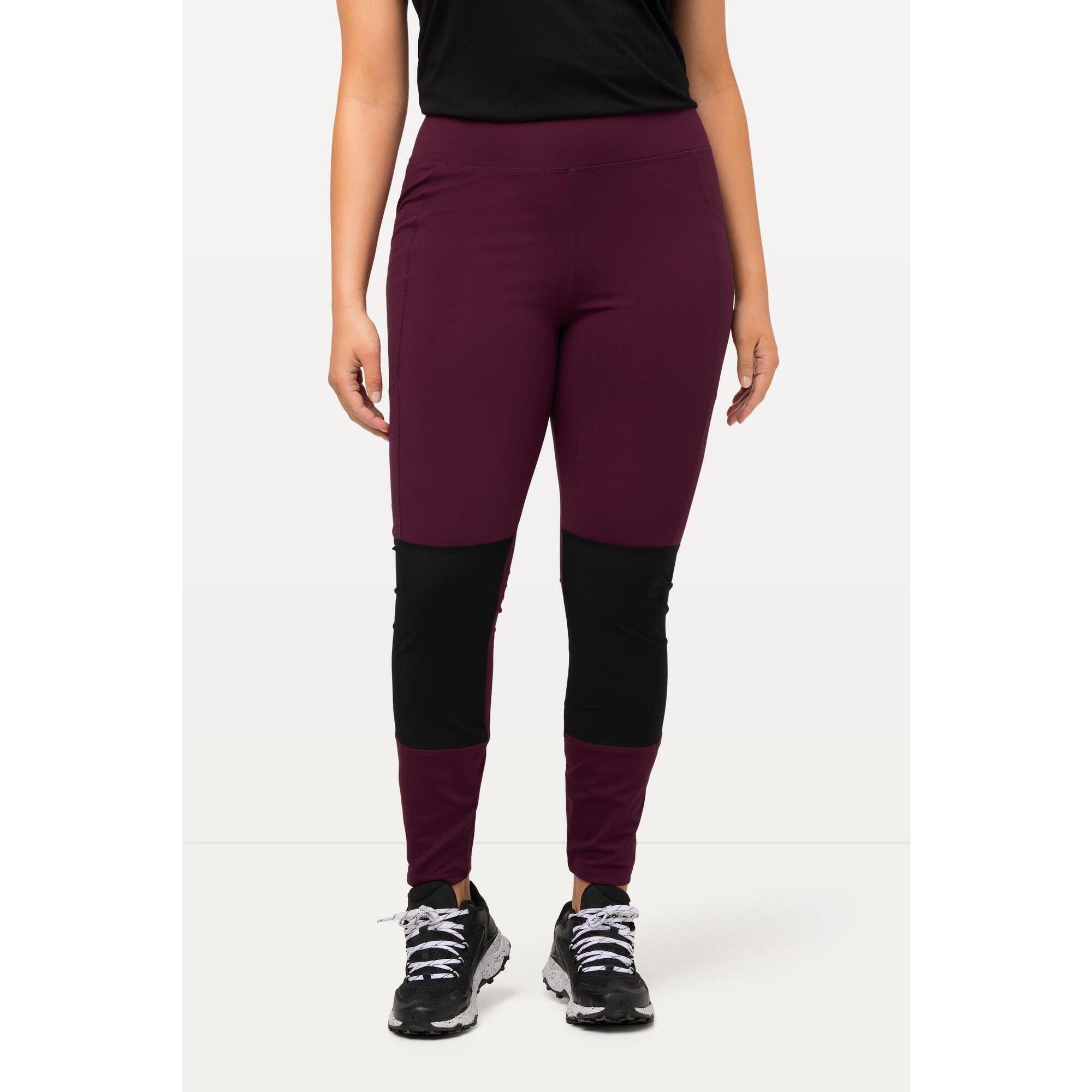 Ulla Popken - Femme Legging De Randonnée À Taille Haute Élastique Poche Zippée - Legging - Rose|violet - Decathlon
