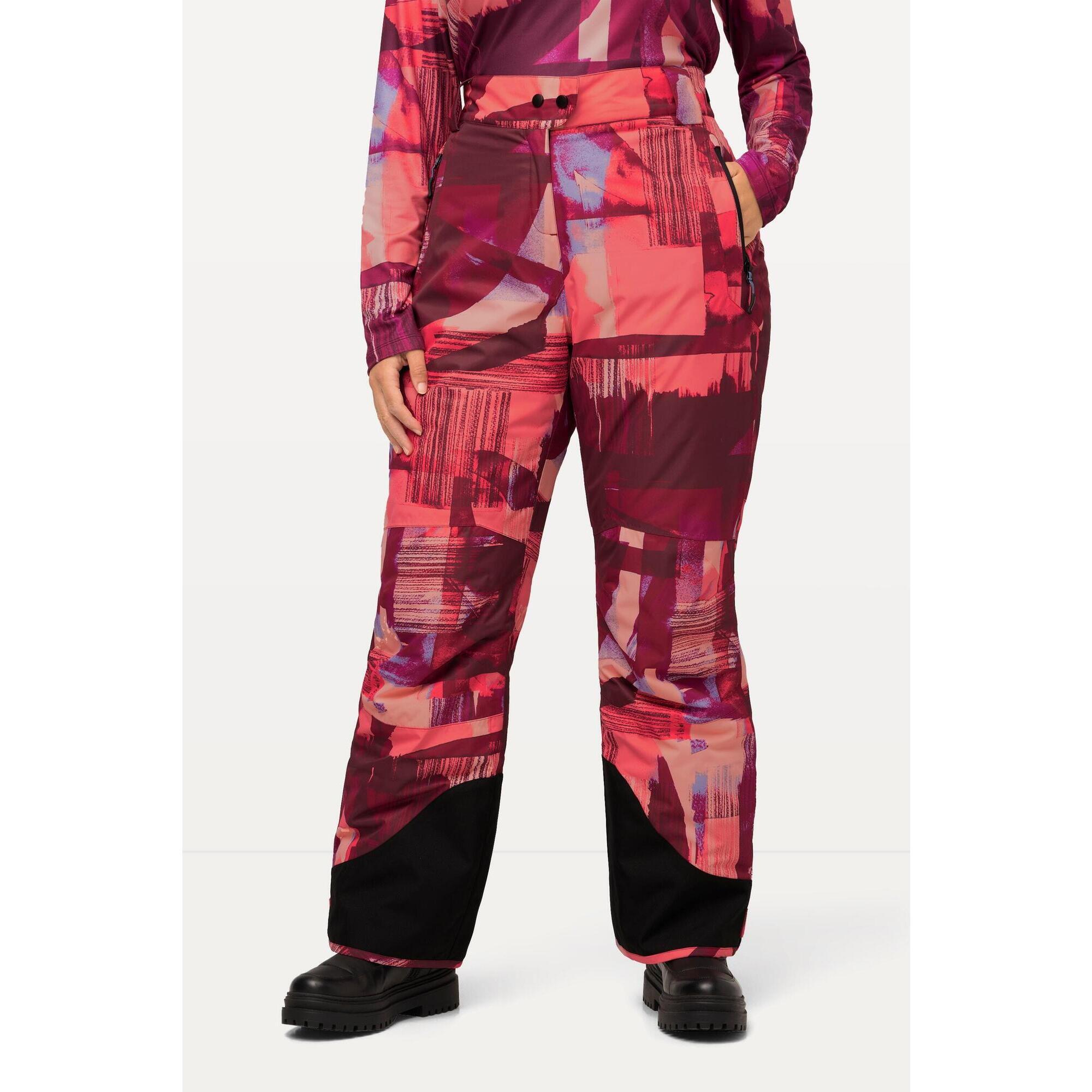 Ulla Popken - Femme Pantalon De Ski Imperméable Fermeture À Scratch Et Jupe Pare-neige - Pantalons - Violet - Decathlon