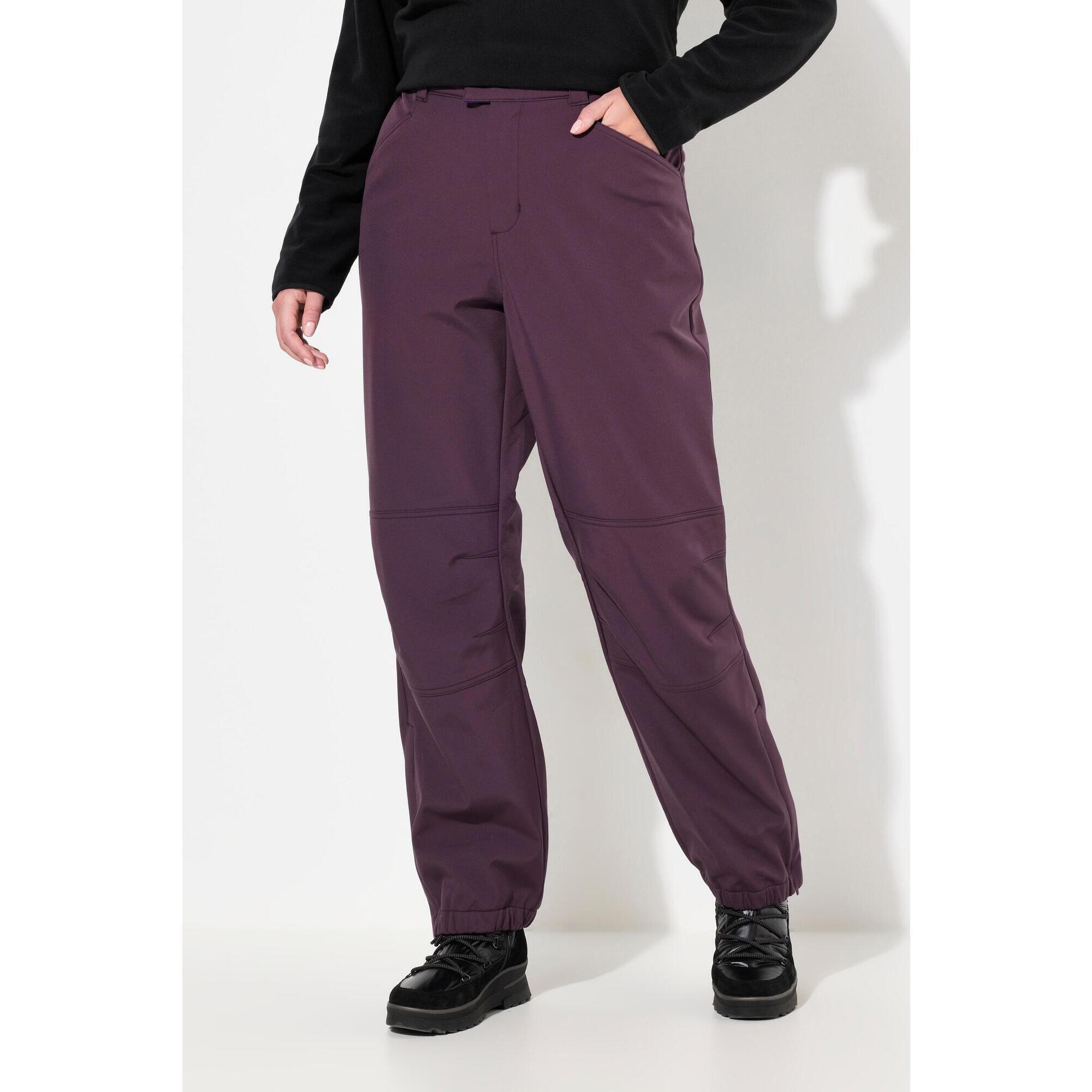 Ulla Popken - Femme Pantalon Softshell Déperlant Avec Doublure En Polaire Et Genoux Préformés - Pantalons - Rose|violet - Decathlon