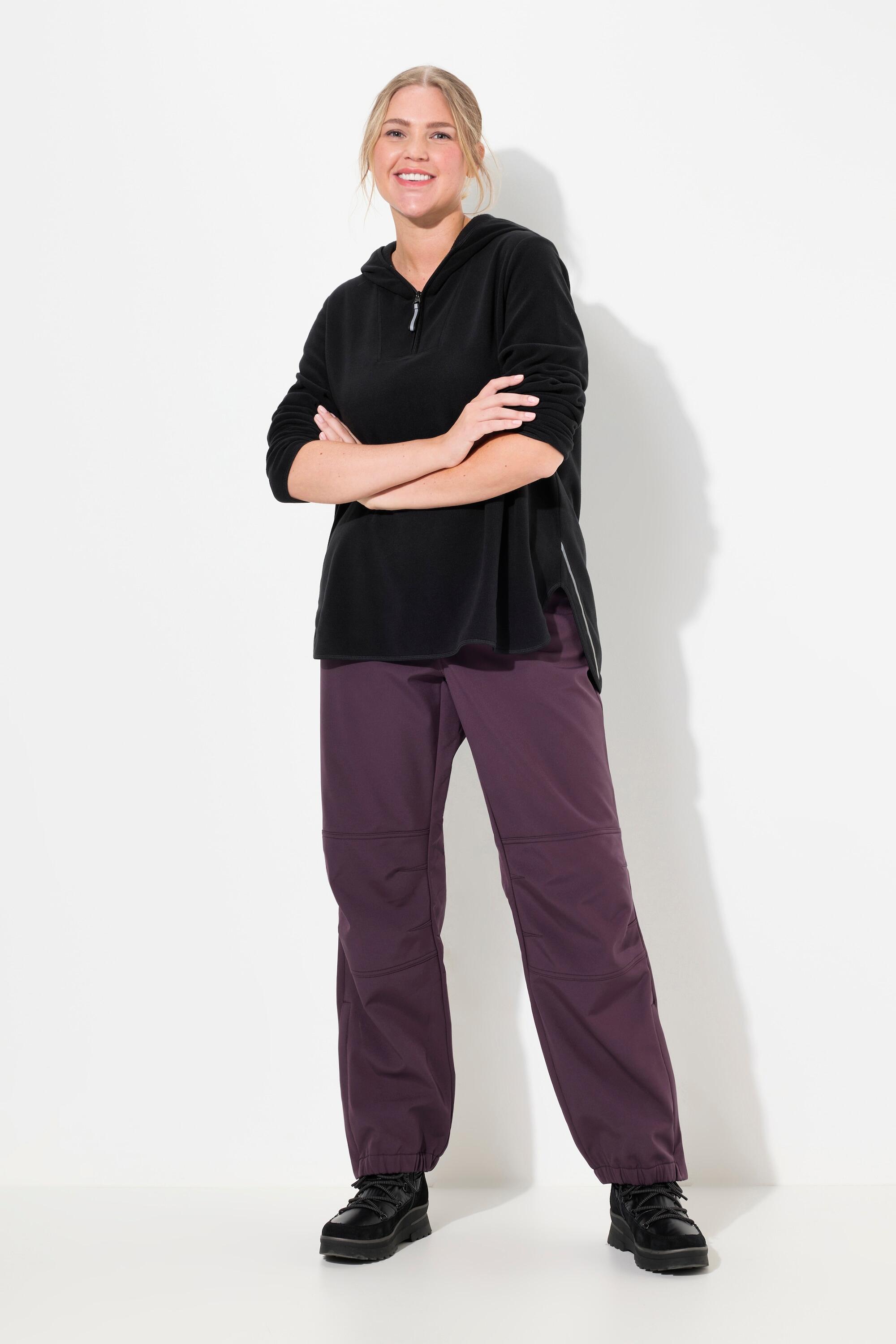 Femme Pantalon Softshell déperlant avec doublure en polaire et genoux préformés 4/5