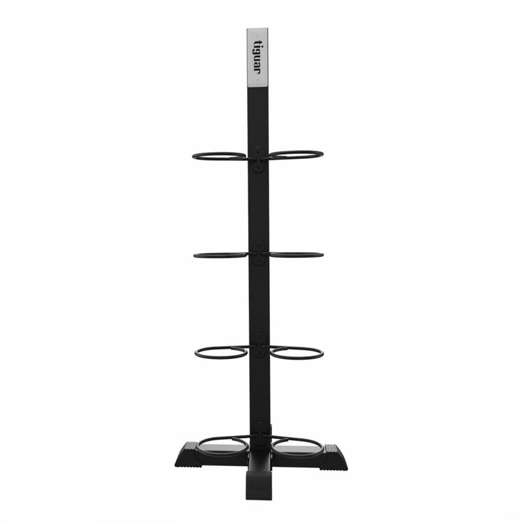 tiguar Ballständer – 66×66×166 cm, für 8 Medizin- & Slam-Balls, kompakt 2/3
