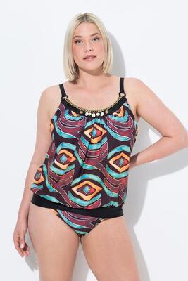 Damen Tankini Softcups Elastiksaum Träger verstellbar recycelt
