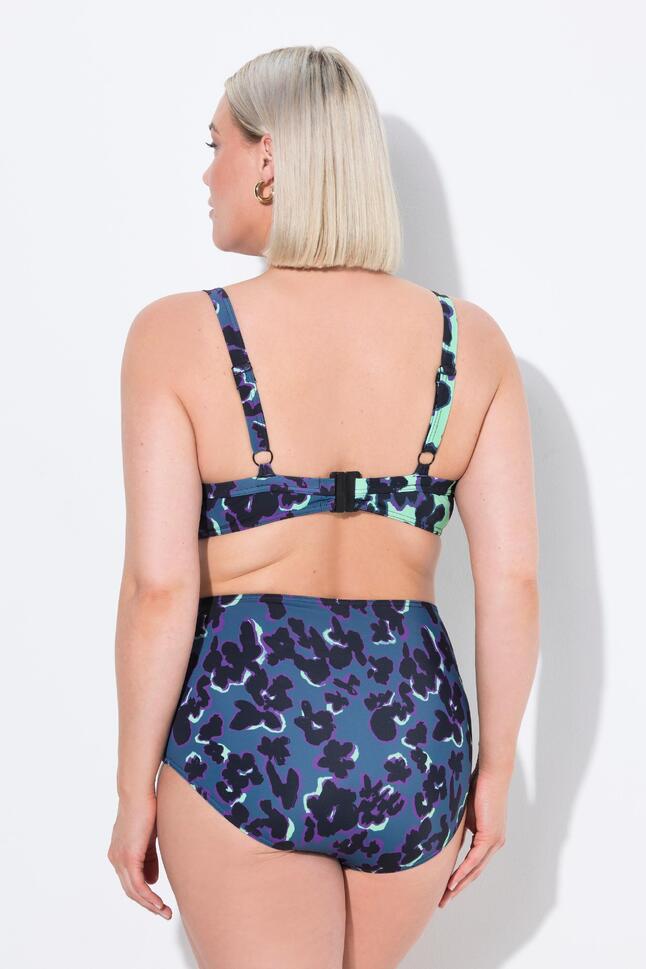 Damskie Bikini wzór plamek miękkie miseczki drapowany fason z recyklingu