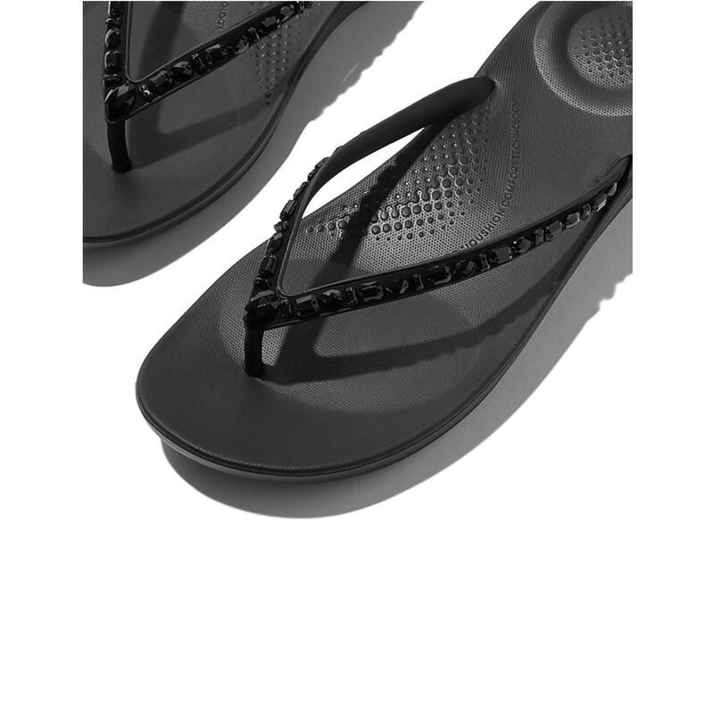 FITFLOP FitFlop Iqushion Multi-Crystal Ergonomic Flip-Flops  GEHEEL ZWART 38