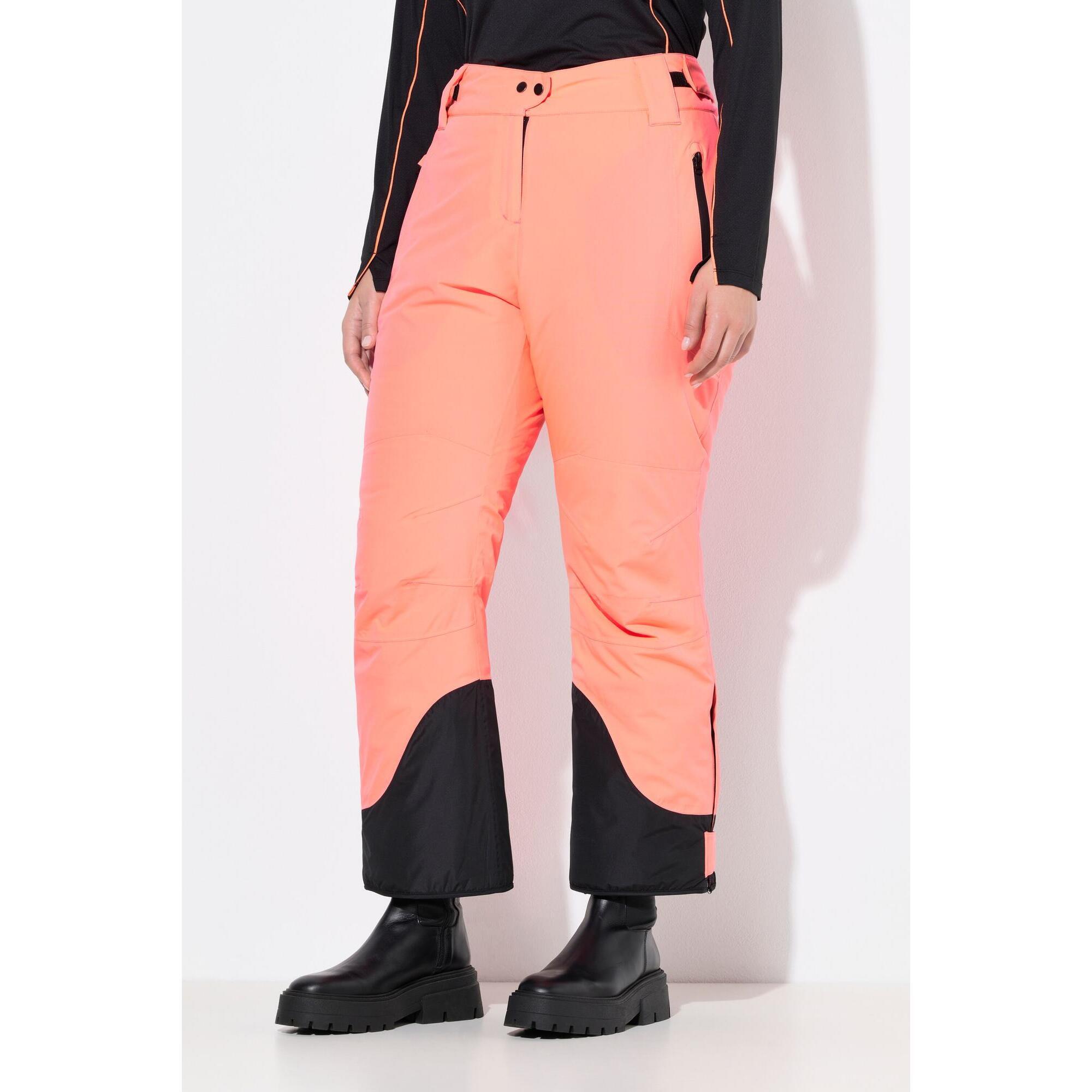 Ulla Popken - Femme Pantalon Technique De Ski Hyprar Matière Imperméable Et Bande À Scratch - Pantalons - Rose - Decathlon