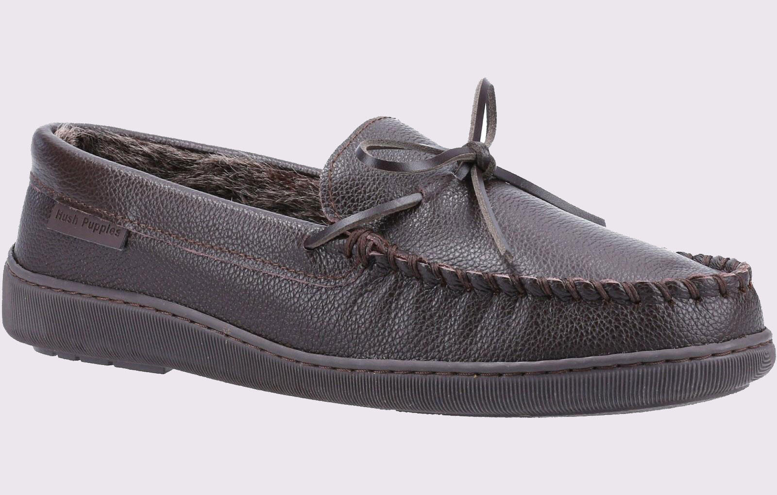 Hush Puppies Ace Leather Memory Foam Mens Slippers 2/5