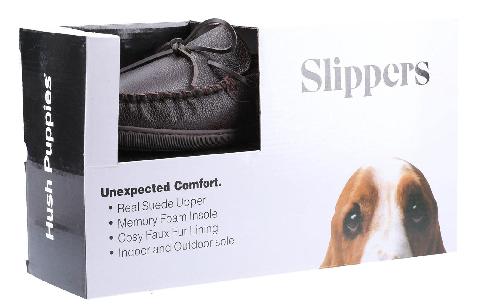 Hush Puppies Ace Leather Memory Foam Mens Slippers 5/5
