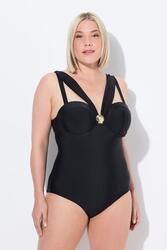Femme Maillot de bain à bonnets souples et armatures. Bretelles