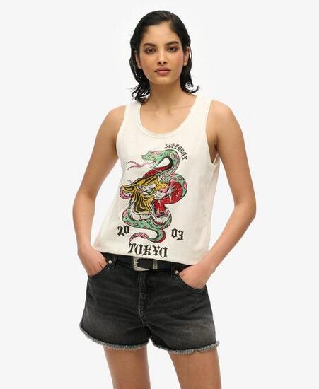 Camiseta sin mangas con cuello redondo Neo Trad Tattoo.