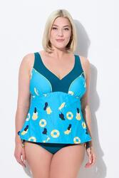Femme Tankini motif nageuses. Bonnets souples et bretelles réglables